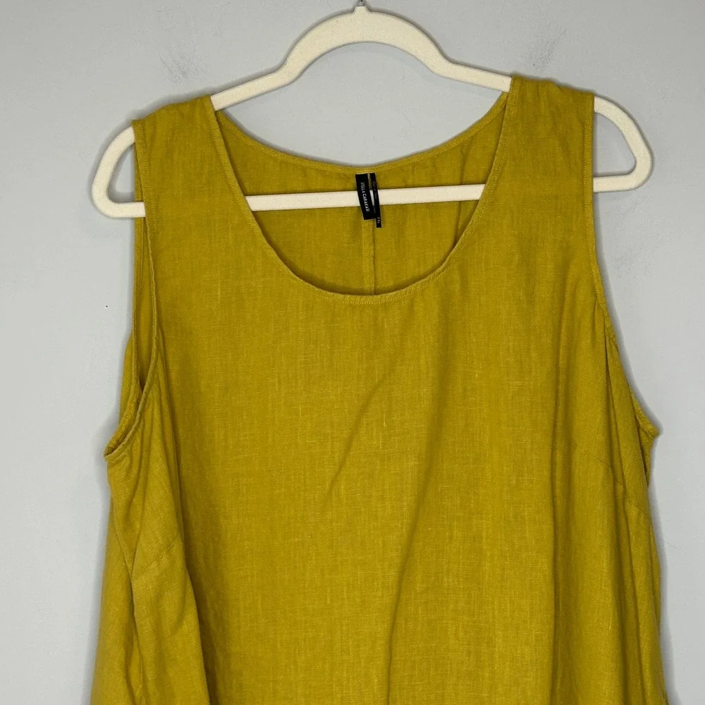 Stella Carakasi Natural Lux‎ Linen Summerfield Cactus Tunic Top XXL Pockets - Picture 6 of 13